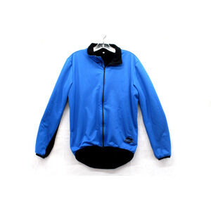 Ride On Cycling Jacket Mens Medium Blue Black Thermal Logo Pockets Full Zip